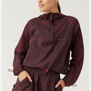 Outdoor Voices Maroon Windbreaker Pullover Size Medium
